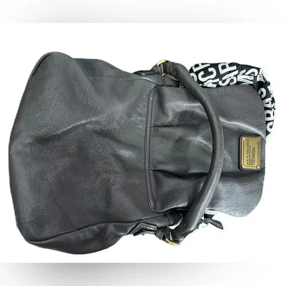 ★ EUC Marc Jacobs Pebble Leather Gray Crossbody Handbag Purse - Picture 9 of 16